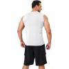 imageMAGCOMSEN Mens UPF 50 Tank Tops Quick Dry Workout Gym Sleeveless Muscle Shirts Summer Beach Swim ShirtWhite