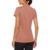 imageMAGCOMSEN Womens Short Sleeve TShirts UPF 50 Sun Protection Quick Dry Athletic Running Workout Rash Guard TopsApricot