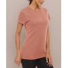 imageMAGCOMSEN Womens Short Sleeve TShirts UPF 50 Sun Protection Quick Dry Athletic Running Workout Rash Guard TopsApricot