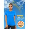 imageMAGCOMSEN Womens Short Sleeve TShirts UPF 50 Sun Protection Quick Dry Athletic Running Workout Rash Guard TopsAzure