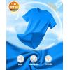 imageMAGCOMSEN Womens Short Sleeve TShirts UPF 50 Sun Protection Quick Dry Athletic Running Workout Rash Guard TopsAzure