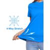 imageMAGCOMSEN Womens Short Sleeve TShirts UPF 50 Sun Protection Quick Dry Athletic Running Workout Rash Guard TopsAzure