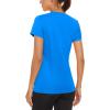 imageMAGCOMSEN Womens Short Sleeve TShirts UPF 50 Sun Protection Quick Dry Athletic Running Workout Rash Guard TopsAzure