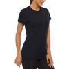 imageMAGCOMSEN Womens Short Sleeve TShirts UPF 50 Sun Protection Quick Dry Athletic Running Workout Rash Guard TopsBlack