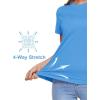 imageMAGCOMSEN Womens Short Sleeve TShirts UPF 50 Sun Protection Quick Dry Athletic Running Workout Rash Guard TopsBlue