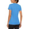 imageMAGCOMSEN Womens Short Sleeve TShirts UPF 50 Sun Protection Quick Dry Athletic Running Workout Rash Guard TopsBlue