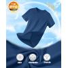 imageMAGCOMSEN Womens Short Sleeve TShirts UPF 50 Sun Protection Quick Dry Athletic Running Workout Rash Guard TopsBlue Grey