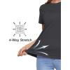 imageMAGCOMSEN Womens Short Sleeve TShirts UPF 50 Sun Protection Quick Dry Athletic Running Workout Rash Guard TopsDark Gery
