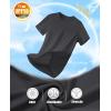 imageMAGCOMSEN Womens Short Sleeve TShirts UPF 50 Sun Protection Quick Dry Athletic Running Workout Rash Guard TopsDark Gery