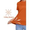 imageMAGCOMSEN Womens Short Sleeve TShirts UPF 50 Sun Protection Quick Dry Athletic Running Workout Rash Guard TopsDark Orange