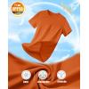 imageMAGCOMSEN Womens Short Sleeve TShirts UPF 50 Sun Protection Quick Dry Athletic Running Workout Rash Guard TopsDark Orange
