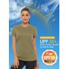 imageMAGCOMSEN Womens Short Sleeve TShirts UPF 50 Sun Protection Quick Dry Athletic Running Workout Rash Guard TopsDull Cyan