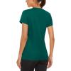 imageMAGCOMSEN Womens Short Sleeve TShirts UPF 50 Sun Protection Quick Dry Athletic Running Workout Rash Guard TopsEmerald Green