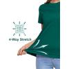 imageMAGCOMSEN Womens Short Sleeve TShirts UPF 50 Sun Protection Quick Dry Athletic Running Workout Rash Guard TopsEmerald Green