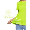 imageMAGCOMSEN Womens Short Sleeve TShirts UPF 50 Sun Protection Quick Dry Athletic Running Workout Rash Guard TopsFluorescent Green
