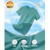 imageMAGCOMSEN Womens Short Sleeve TShirts UPF 50 Sun Protection Quick Dry Athletic Running Workout Rash Guard TopsGrey Green