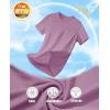 imageMAGCOMSEN Womens Short Sleeve TShirts UPF 50 Sun Protection Quick Dry Athletic Running Workout Rash Guard TopsGrey Pruple