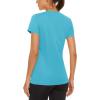 imageMAGCOMSEN Womens Short Sleeve TShirts UPF 50 Sun Protection Quick Dry Athletic Running Workout Rash Guard TopsIce Blue