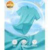 imageMAGCOMSEN Womens Short Sleeve TShirts UPF 50 Sun Protection Quick Dry Athletic Running Workout Rash Guard TopsLake Blue