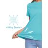 imageMAGCOMSEN Womens Short Sleeve TShirts UPF 50 Sun Protection Quick Dry Athletic Running Workout Rash Guard TopsLake Blue