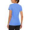 imageMAGCOMSEN Womens Short Sleeve TShirts UPF 50 Sun Protection Quick Dry Athletic Running Workout Rash Guard TopsLight Blue