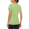 imageMAGCOMSEN Womens Short Sleeve TShirts UPF 50 Sun Protection Quick Dry Athletic Running Workout Rash Guard TopsLight Green