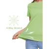 imageMAGCOMSEN Womens Short Sleeve TShirts UPF 50 Sun Protection Quick Dry Athletic Running Workout Rash Guard TopsLight Green
