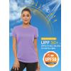 imageMAGCOMSEN Womens Short Sleeve TShirts UPF 50 Sun Protection Quick Dry Athletic Running Workout Rash Guard TopsLight Purple