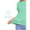 imageMAGCOMSEN Womens Short Sleeve TShirts UPF 50 Sun Protection Quick Dry Athletic Running Workout Rash Guard TopsMint Green