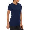 imageMAGCOMSEN Womens Short Sleeve TShirts UPF 50 Sun Protection Quick Dry Athletic Running Workout Rash Guard TopsNavy