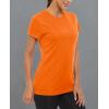 imageMAGCOMSEN Womens Short Sleeve TShirts UPF 50 Sun Protection Quick Dry Athletic Running Workout Rash Guard TopsOrange