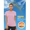 imageMAGCOMSEN Womens Short Sleeve TShirts UPF 50 Sun Protection Quick Dry Athletic Running Workout Rash Guard TopsPink