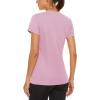 imageMAGCOMSEN Womens Short Sleeve TShirts UPF 50 Sun Protection Quick Dry Athletic Running Workout Rash Guard TopsPink