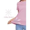 imageMAGCOMSEN Womens Short Sleeve TShirts UPF 50 Sun Protection Quick Dry Athletic Running Workout Rash Guard TopsPink