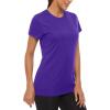 imageMAGCOMSEN Womens Short Sleeve TShirts UPF 50 Sun Protection Quick Dry Athletic Running Workout Rash Guard TopsPruple