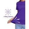 imageMAGCOMSEN Womens Short Sleeve TShirts UPF 50 Sun Protection Quick Dry Athletic Running Workout Rash Guard TopsPruple
