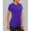 imageMAGCOMSEN Womens Short Sleeve TShirts UPF 50 Sun Protection Quick Dry Athletic Running Workout Rash Guard TopsPruple