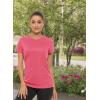 imageMAGCOMSEN Womens Short Sleeve TShirts UPF 50 Sun Protection Quick Dry Athletic Running Workout Rash Guard TopsRose