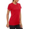 imageMAGCOMSEN Womens Short Sleeve TShirts UPF 50 Sun Protection Quick Dry Athletic Running Workout Rash Guard TopsTomato