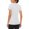 imageMAGCOMSEN Womens Short Sleeve TShirts UPF 50 Sun Protection Quick Dry Athletic Running Workout Rash Guard TopsWhite