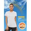 imageMAGCOMSEN Womens Short Sleeve TShirts UPF 50 Sun Protection Quick Dry Athletic Running Workout Rash Guard TopsWhite