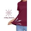 imageMAGCOMSEN Womens Short Sleeve TShirts UPF 50 Sun Protection Quick Dry Athletic Running Workout Rash Guard TopsWine