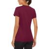 imageMAGCOMSEN Womens Short Sleeve TShirts UPF 50 Sun Protection Quick Dry Athletic Running Workout Rash Guard TopsWine