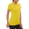imageMAGCOMSEN Womens Short Sleeve TShirts UPF 50 Sun Protection Quick Dry Athletic Running Workout Rash Guard TopsYellow