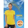 imageMAGCOMSEN Womens Short Sleeve TShirts UPF 50 Sun Protection Quick Dry Athletic Running Workout Rash Guard TopsYellow