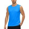 imageMAGCOMSEN Mens UPF 50 Tank Tops Quick Dry Workout Gym Sleeveless Muscle Shirts Summer Beach Swim ShirtAzure