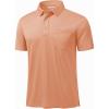imageMAGCOMSEN Polo Shirts for Men with Pocket Short Sleeve Collared Golf Shirts Quick Dry Pique Performance Athletic SummerApricot
