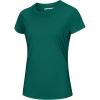imageMAGCOMSEN Womens Short Sleeve TShirts UPF 50 Sun Protection Quick Dry Athletic Running Workout Rash Guard TopsEmerald Green
