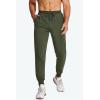 imageMAGCOMSEN Mens Cotton Joggers Sweatpants with Pockets Lightweight Running Workout Trainning Jogging Pants for MenArmy Green