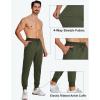 imageMAGCOMSEN Mens Cotton Joggers Sweatpants with Pockets Lightweight Running Workout Trainning Jogging Pants for MenArmy Green